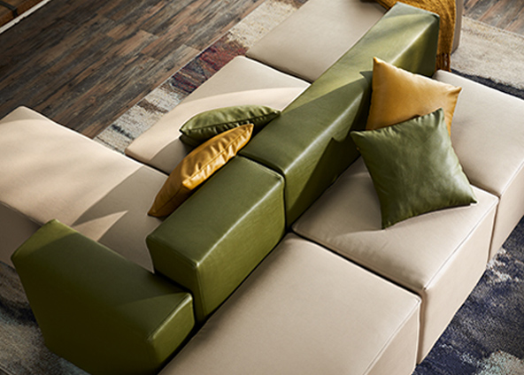 Art leather recliner sofa